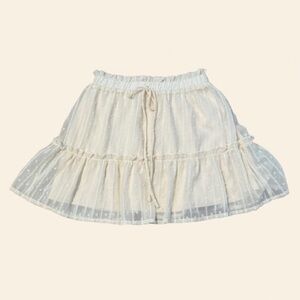 Altar’d State Cream Swiss Dot Mini Skirt Women’s Size XS NWT Coquette Ballet